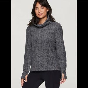 Sherpa lined herringbone sweatshirt